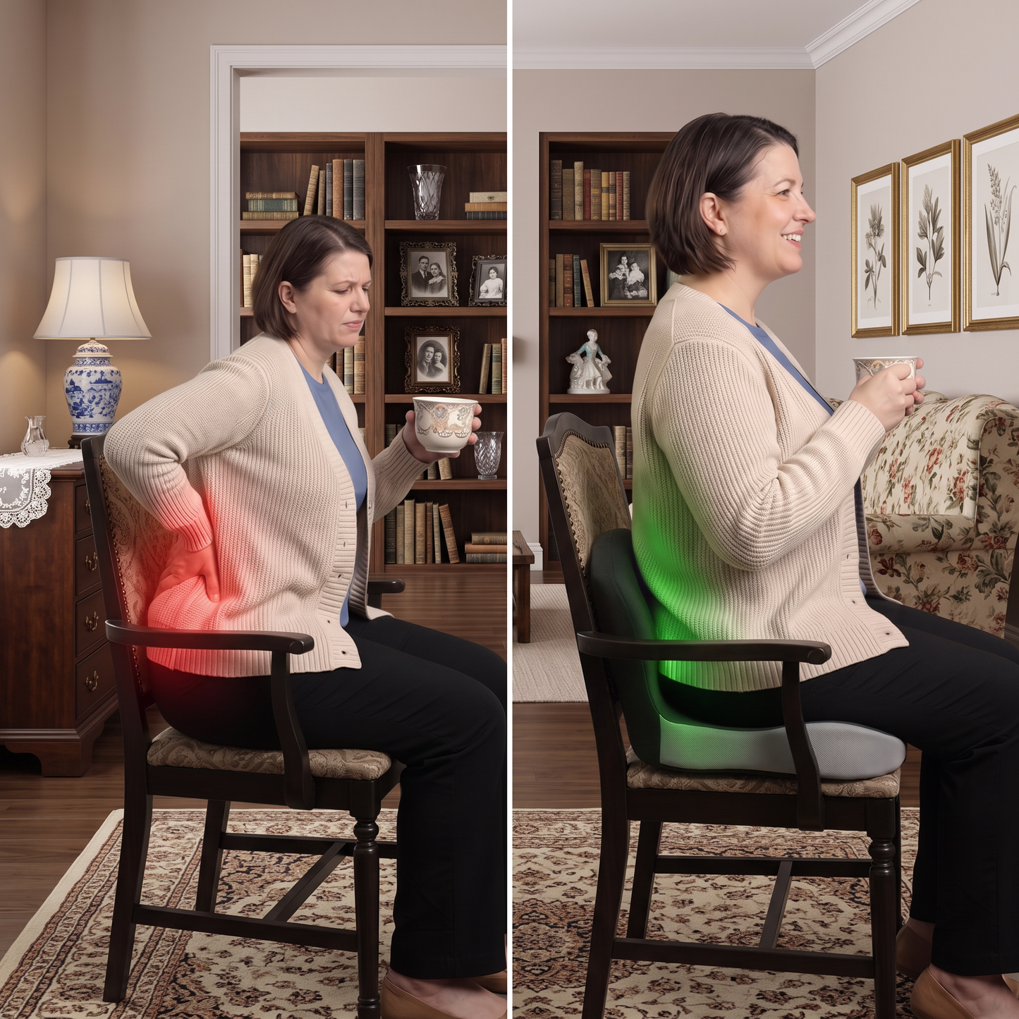 ErgoSleek™ Orthopedic Seat Cushion