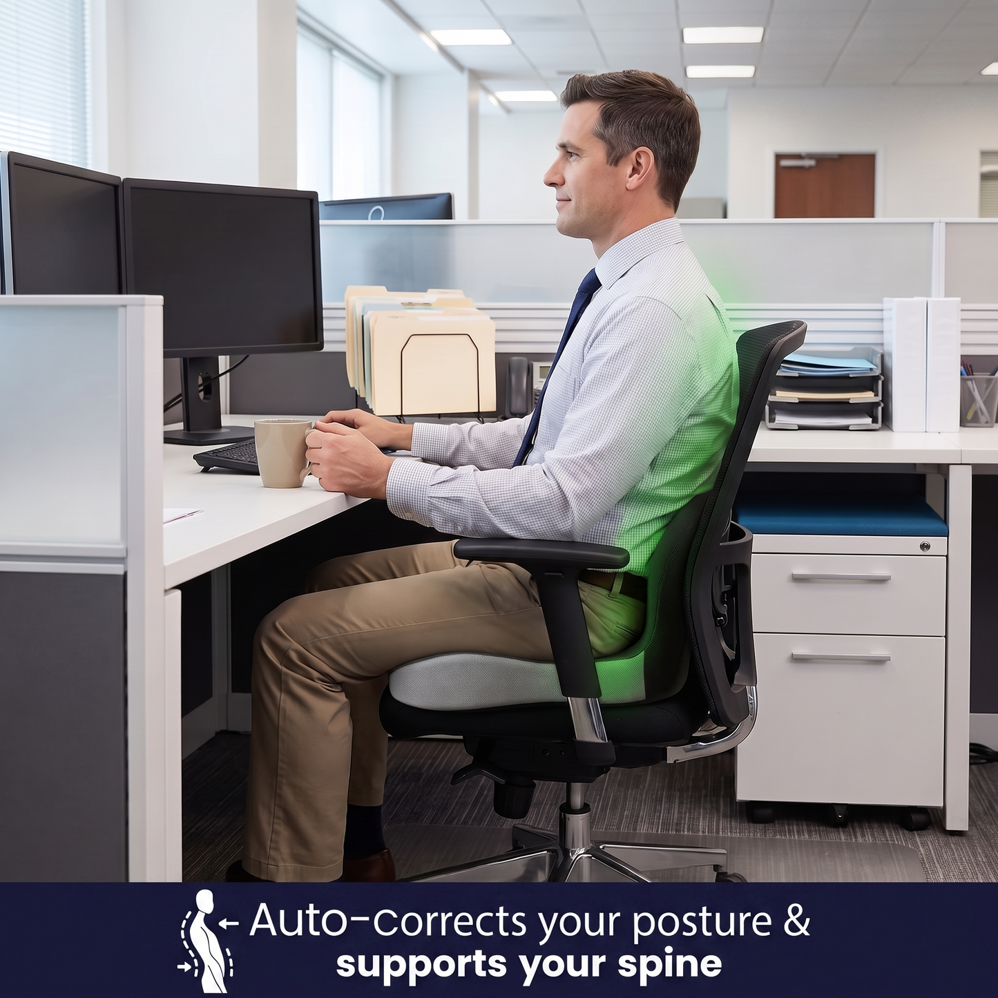 ErgoSleek™ Orthopedic Seat Cushion