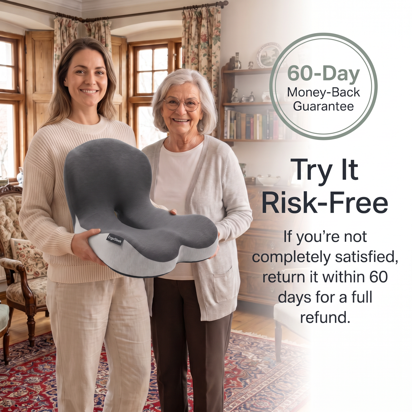 ErgoSleek™ Orthopedic Seat Cushion